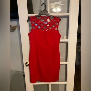 Zeagoo Red Cut Out Dress in Large. Bodycon